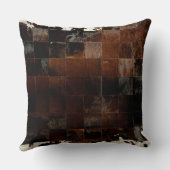 Tan Cowhide Druckkissen Kissen (Rückseite)