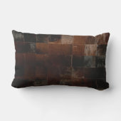 Tan Cowhide Druckkissen Kissen Für Draußen (Rückseite)