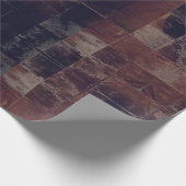 Tan Cowhide Patchwork Druckpapier Geschenkpapier (Ecke)