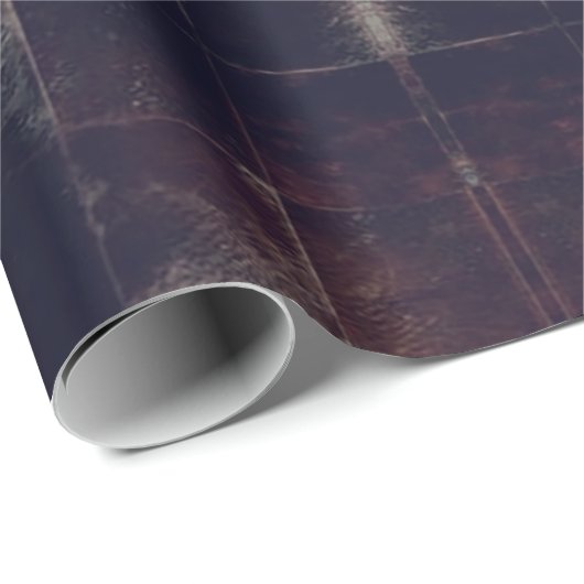 Tan Cowhide Patchwork Druckpapier Geschenkpapier (Rolleneckpunkt)