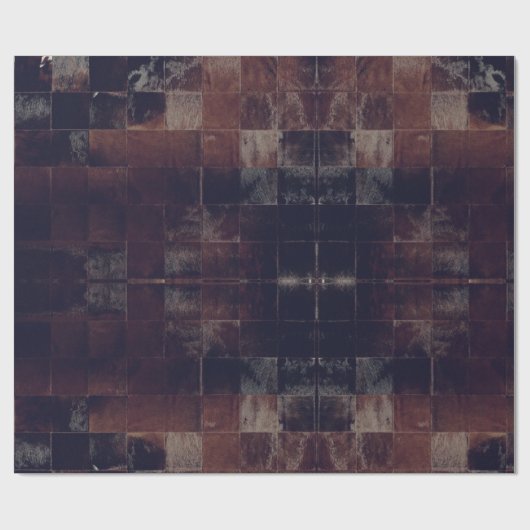 Tan Cowhide Patchwork Druckpapier Geschenkpapier (Flach)