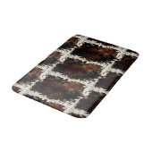 Tan Cowhide Patchwork Print Badematte (Schrägansicht)