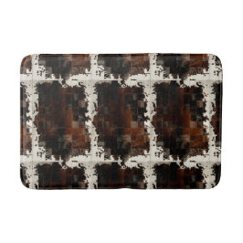 Tan Cowhide Patchwork Print Badematte