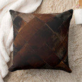Tan Cowhide Patchwork Print Kissen (Decke)
