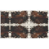 Tan Cowhide Patchwork Print Tischdecke (Vorderseite (Horizontal))