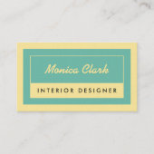 Tan cream and light blue visitenkarte (Vorderseite)