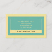 Tan cream and light blue visitenkarte (Rückseite)