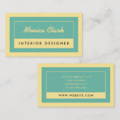 Tan cream and light blue visitenkarte (Vorne/Hinten)