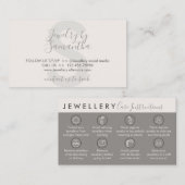 Tan Cream Beige Jewelry Aftercare Instructions Visitenkarte (Vorne/Hinten)