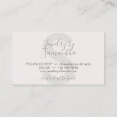 Tan Cream Beige Jewelry Aftercare Instructions Visitenkarte (Vorderseite)