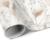 Tan Cream Brown Beach Grass Geschenkpapier (Rolleneckpunkt)