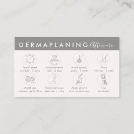 Tan Cream Dermaplaning Aftercare Post Instructions Visitenkarte