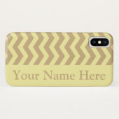 Tan Cream Neutral Chevrons Case-Mate iPhone Hülle (Rückseite (Horizontal))