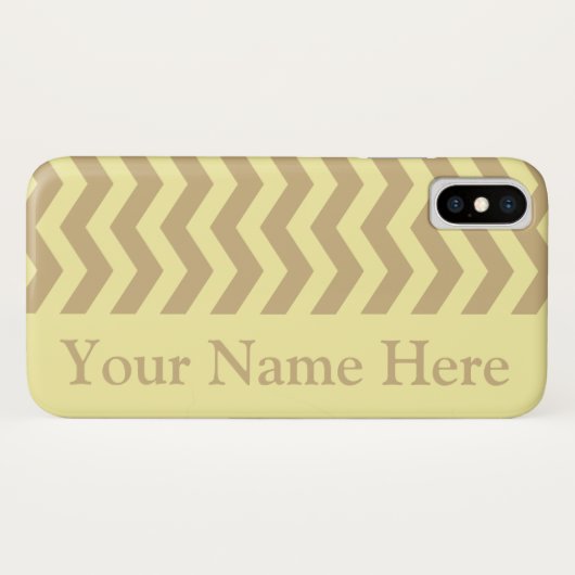 Tan Cream Neutral Chevrons Case-Mate iPhone Hülle (Rückseite (Horizontal))