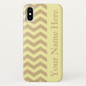 Tan Cream Neutral Chevrons Case-Mate iPhone Hülle (Rückseite)
