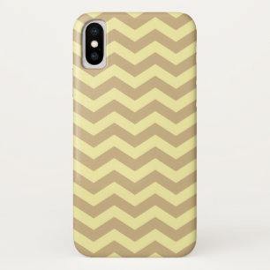 Tan Cream Neutral Chevrons iPhone X Hülle