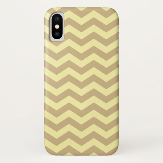 Tan Cream Neutral Chevrons Case-Mate iPhone Hülle (Rückseite)