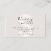 Tan Cream Waxing nach Betreuungsanleitung Visitenkarte (Vorderseite)