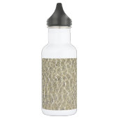 Tan Crocodile Leather Pattern Edelstahlflasche (Links)