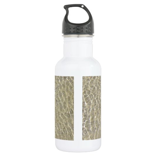 Tan Crocodile Leather Pattern Edelstahlflasche (Rückseite)