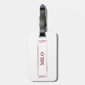 Tan Dackel Funny Christmas Dog mit Baum Gepäckanhänger (Rückseite vertikal)