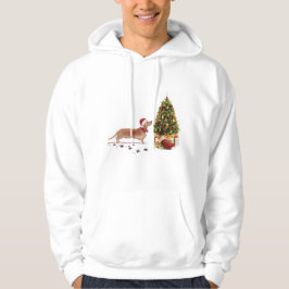 Tan Dackel Funny Christmas Dog mit Baum Hoodie
