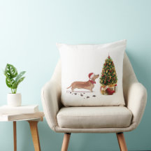 Tan Dackel Funny Christmas Dog mit Baum
