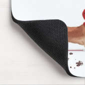 Tan Dackel Funny Christmas Dog mit Baum Mousepad (Ecke)