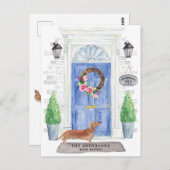 Tan Dackel Moskation Ankündigung Postkarte (Vorne/Hinten)