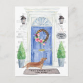 Tan Dackel Moskation Ankündigung Postkarte (Vorderseite)