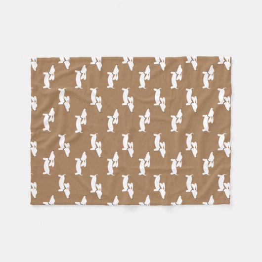 Tan Dancing Dackeln Fleece Blanket Design (Vorderseite (Horizontal))