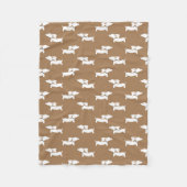 Tan Dancing Dackeln Fleece Blanket Design (Vorderseite)