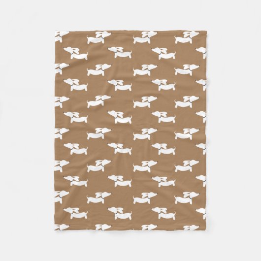 Tan Dancing Dackeln Fleece Blanket Design (Vorderseite)
