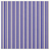 Tan & Dark Blue Streifen/Linke Muster Stoff (Muster)
