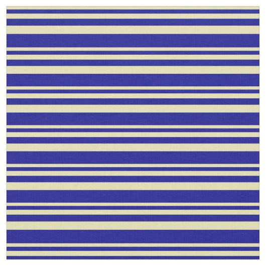Tan & Dark Blue Striping Muster Stoff (Nahaufnahme)