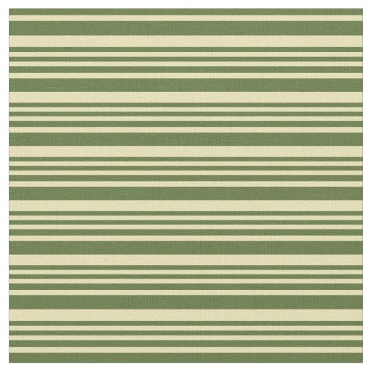 Tan & Dark Olive Green Colos Muster Stoff (Nahaufnahme)