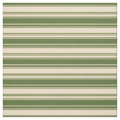 Tan & Dark Olive Green farbige Linde Muster Stoff (Muster)