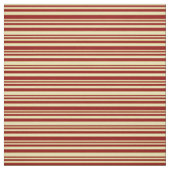 Tan & Dark Red Lined Pattern Stoff (Muster)