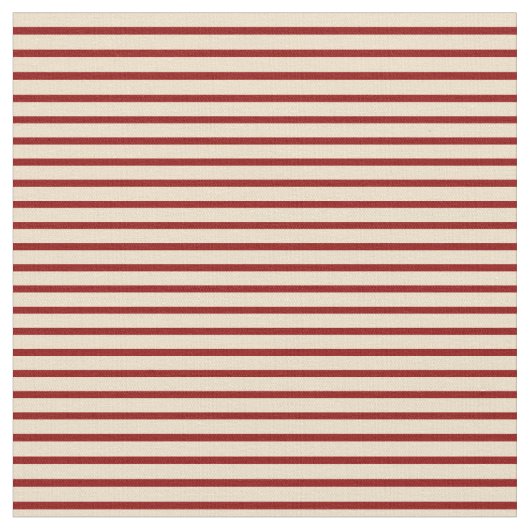 Tan & Dark Red Lines Stoff (Nahaufnahme)