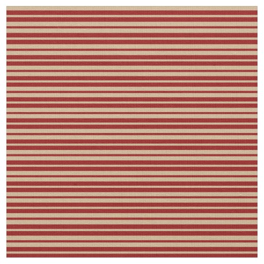 Tan & Dark Red Lines/Stripes-Muster Stoff (Nahaufnahme)