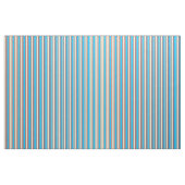 Tan, Deep Sky Blue & Red Muster der Streifen Stoff (Yard (91,4 cm))