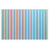 Tan, Deep Sky Blue & Red Muster der Streifen Stoff (Fat Quarter (45,7 x 55,9 cm))