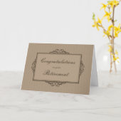 Tan Deko Retirement Karte (Gelbe Blume)