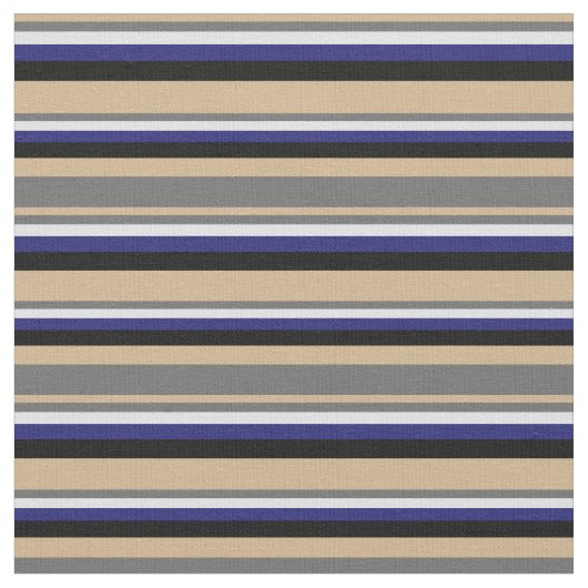 Tan, Dim Gray, Lavender, Midnight Blue & Black Stoff (Nahaufnahme)