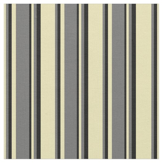 Tan, Dim Gray und Black Pattern of Stripes Stoff (Nahaufnahme)