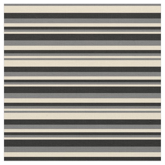 Tan, Dim Gray und Schwarz/Streifen-Muster Stoff (Nahaufnahme)