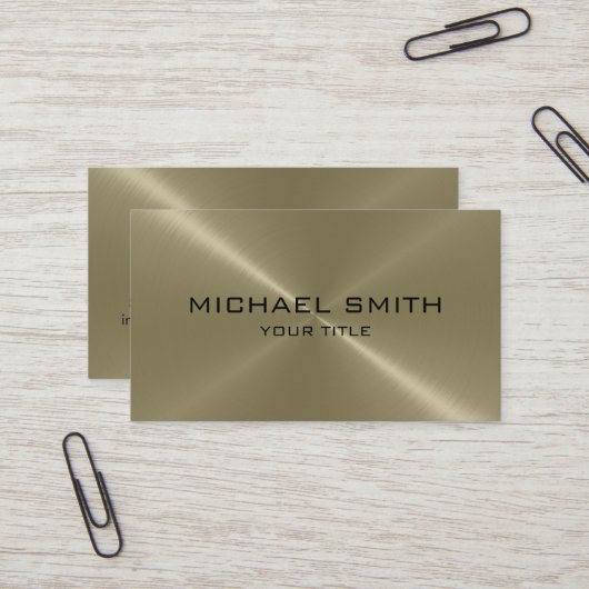 TAN-Edelstahl-Metall Visitenkarte (Vorderseite/Rückseite Beispiel)