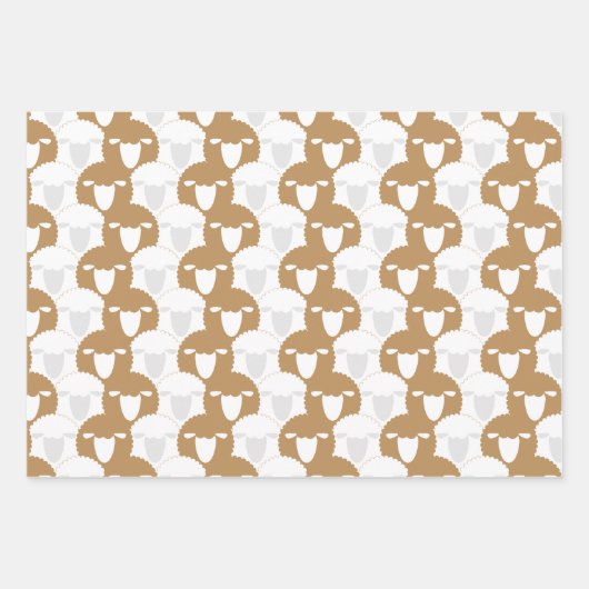 Tan Eid Adha Mubarak Kaaba Sheep Pattern Geschenkpapier Set (Vorderseite 3)