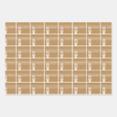 Tan Eid Adha Mubarak Kaaba Sheep Pattern Geschenkpapier Set (Vorderseite)