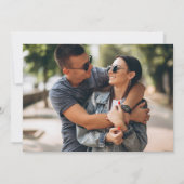 Tan Elegant Greenery Foto Hochzeit Save The Date (Rückseite)